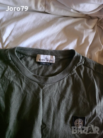 Нов STONE ISLAND Compass Patch Logo Мъжка Тениска С Яка Ежедневна Раз.L, снимка 5 - Тениски - 55153803