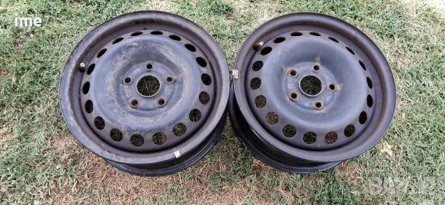 2бр. железни джанти 6J15 ET47. 5x112мм. Стават на VW Golf, Passat, Touran и др. Внос от Германия...