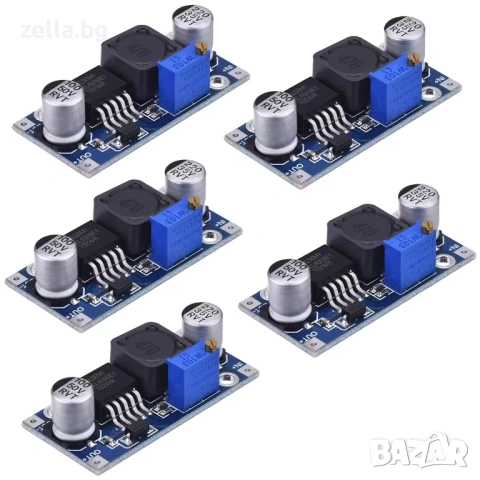 Комплект 5 броя DC-DC Boost конвертор XL6009, 4A, регулируем Step-Up модул 3V-32V към 5V-35V 10390