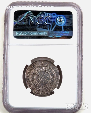 1300-1500 Франция Gros Metz Roberts-8932 NGC AU 58 (2,80 g), снимка 2 - Нумизматика и бонистика - 54060019
