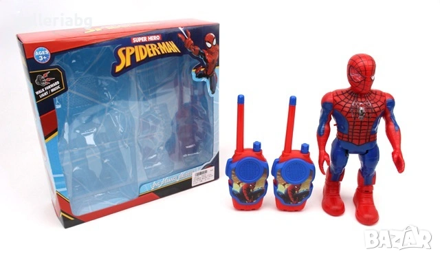 Комплект Spider-Man / Спайдърмен – фигурка и 2 уоки токита в кутия