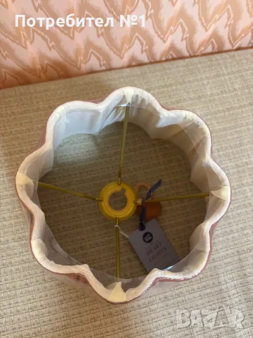 Плисиран ръчно изработен абажур Diya Scalloped, снимка 6 - Други - 55479999