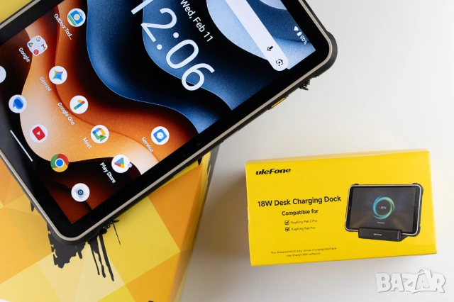 Ulefone RugKing Pad 2 Pro - 8GB+8GB/256GB, Android 16, Charging Dock, защита IP68/IP69K/MIL-STD810H, снимка 8 - Таблети - 54215710