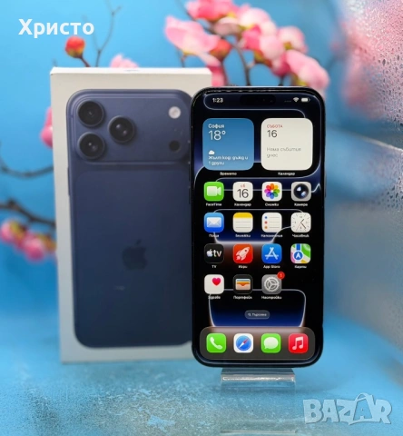 ГАРАНЦИОНЕН!!! Apple iPhone 17 Pro Max, 256GB, 5G, Deep Blue + подарък оригинален адаптер Apple, снимка 2 - Apple iPhone - 54572341