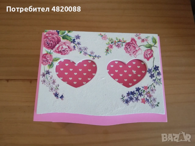 Мини тоалетка дървена с огледало, РЪЧНА декорация, снимка 9 - Други - 55229474