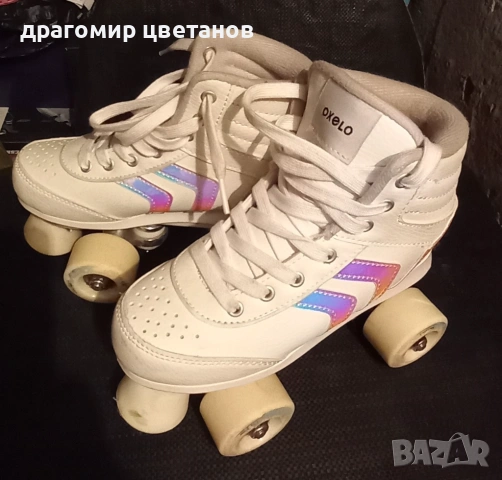 Ролкови кънки за деца Quad 100 цвят бял в отлично състояние- номер/размер 34, снимка 4 - Ролери, кънки - 54835673