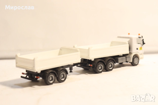 HERPA 1:87 H0 SCANIA САМОСВАЛ ГОНДОЛА КАМИОН МОДЕЛ КОЛИЧКА, снимка 9 - Колекции - 54396302