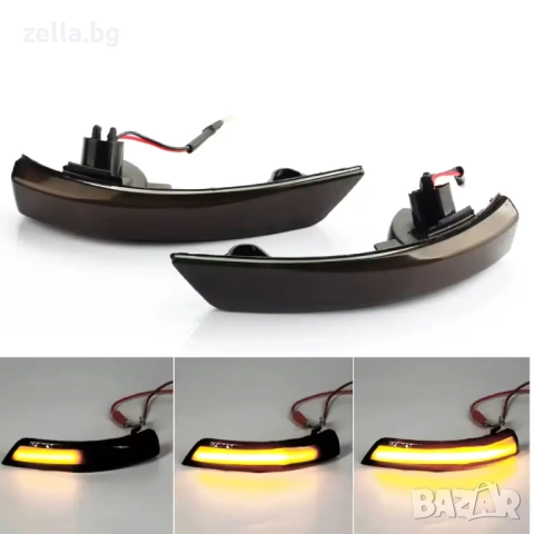 Динамични LED мигачи за странични огледала Ford Focus Mk2 Mk3 Mondeo Mk4 IP67 Plug&Play 10111, снимка 12 - Лед осветление - 54657869