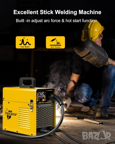 HAXIAOER 145A Безгазов телоподаващ заваръчен апарат 3 в 1 MIG/ARC/Lift TIG, снимка 6 - Други инструменти - 54461494