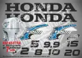 HONDA 2002-2007 извънбордови двигател стикери надписи 2 4 5 9.9 10 15 20 hp, снимка 1