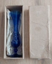 Вазичка винтидж синьо стъкло с оригиналната кутия за колекционери , снимка 5
