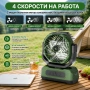 Преносим вентилатор с дистанционно + LED светлина, снимка 4