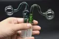 Извита стъклена купа с форма на череп, маслена горелка, 14 мм, 18 мм, мъжка, женска, лула за бонг, снимка 5