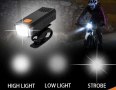 LED фар за велосипед колело тротинетка, USB зареждане, снимка 1
