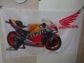 Honda GP Repsol Знаме банер реклама мотор мотоциклети японски писта вятър пистак красавец свобода ро, снимка 1