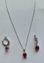 Сребърен комплект от естествен Рубин , снимка 9