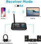 BT17 Bluetooth 5.3 Аудио Адаптер 3 в 1 с LCD дисплей – TX/RX/Bypass, AUX/RCA/Оптичен, двойно свързва, снимка 3