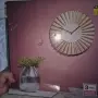 Модерен метален стенен часовник в златисто , снимка 1