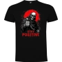 Нова мъжка тениска Stay Positive със скелет , снимка 1