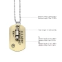 Мъжки военен комплект Dog Tag с жетон и висулка куршум – Неръждаема стомана 10215, снимка 8