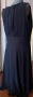 Тъмносиня рокля без ръкав, шифон, с подплата., снимка 4