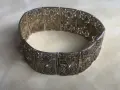 стара сребърна гривна - филигран с позлата, снимка 14