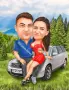 Дигитални Карикатури Портрет Ръчна Рисувана Карикатура Подарък Рожден ден Юбилей Двойка Картини , снимка 14