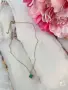 дамско колие с нежна висулка в зелено , снимка 4