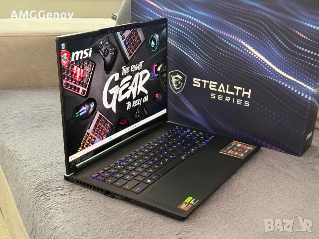 16’QHD+ 240Hz OLED/Ryzen AI 9 HX 370/RTX 5070 TI 12GB/Msi Stealth A16/32GB LPDDR5x /2TB SSD/Гаранция, снимка 6 - Лаптопи за игри - 54931239