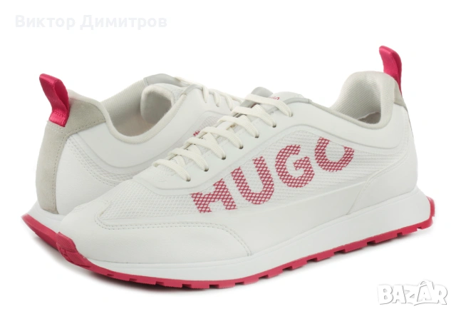 Сникърси HUGO BOSS Icelin №43,цвят бяло, червено и сиво, дължина на стелката 29 см