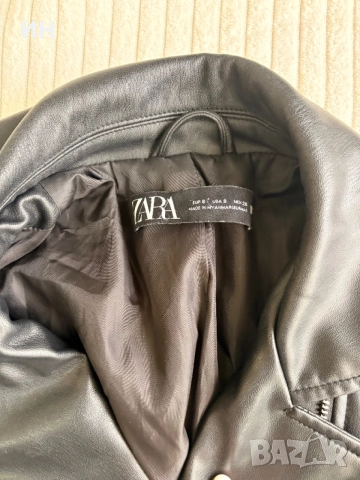 Кожено яке Zara, снимка 2 - Якета - 54489576