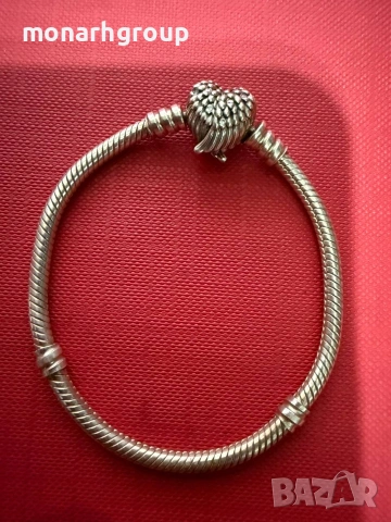 Сребърна гривна, снимка 2 - Гривни - 54672916