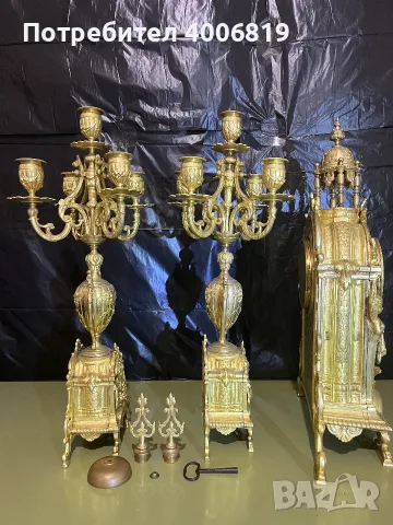 Автентичен френски каминен часовник  Louis XVI – позлатен бронз (Ormolu), ХIХ век , снимка 8 - Стенни часовници - 55376185