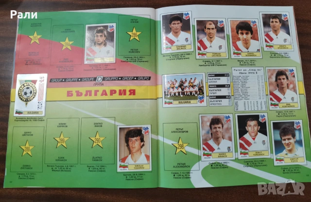 Албум с лепенки от футболното първенство 1994 г в Америка. , снимка 10 - Колекции - 55081175