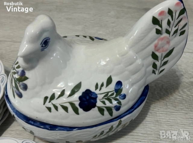 Старинен порцеланов комплект за празнични яйца , снимка 10 - Прибори за хранене, готвене и сервиране - 53981671
