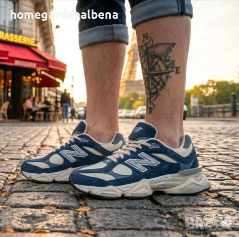 Маратонки New Balance 9060 – Тъмносиньо и Кремаво