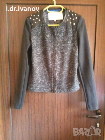 Сако Sensation с кожени елементи