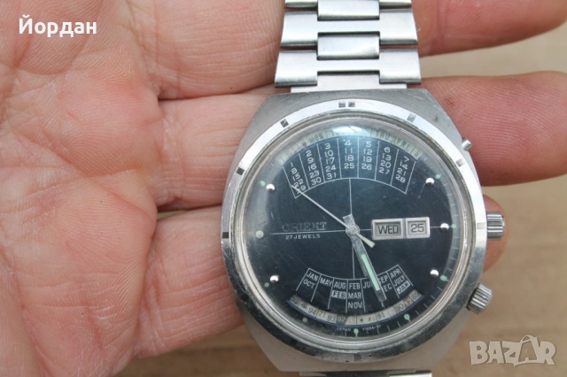 Мъжки Японски часовник ''Orient'' календар 27 камъка