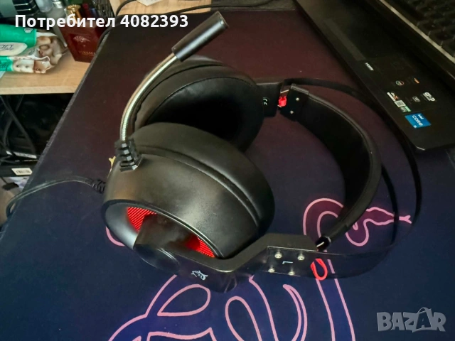 White Shark Caracal GH-1949 Gaming Headset – почти нови! Червен LED, снимка 5 - Слушалки и портативни колонки - 55017054