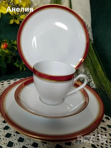 Scherzer Bavaria дебел кант бордо и красота , снимка 2 - Чаши - 54196130