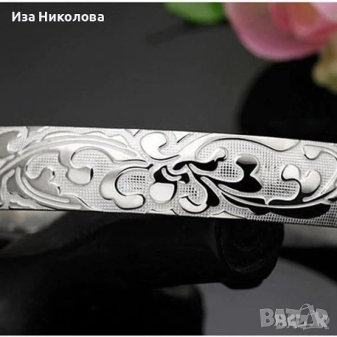 Сребърни гривни с рубини и сапфири, снимка 12 - Колиета, медальони, синджири - 40762157