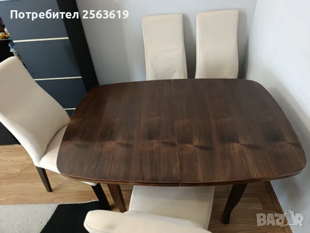 Комплект маса+ 4 стола, снимка 4 - Маси - 55471601
