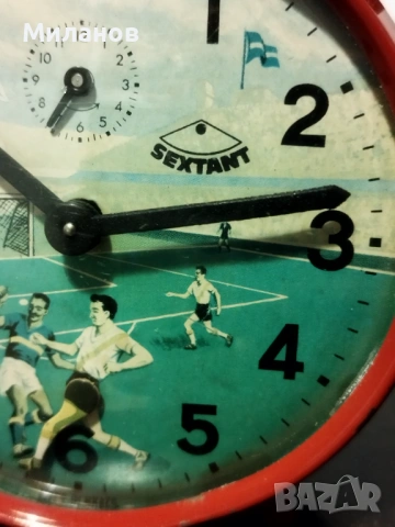 Стар анимиран будилник, настолен часовник, снимка 4 - Антикварни и старинни предмети - 53997425