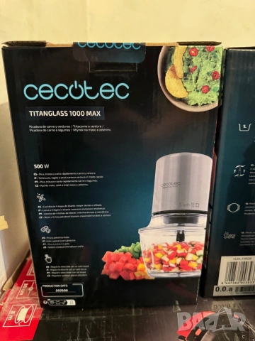 Чопър Cecotec - Titan glass 1000, 1 l, степен, 400W, снимка 8 - Чопъри и пасатори - 55068933