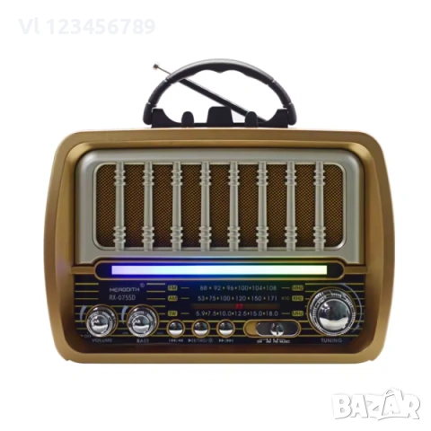 Многофункционално FM/AM/SW 3-лентово радио ,TF карта/USB радио,аудио RX-075D