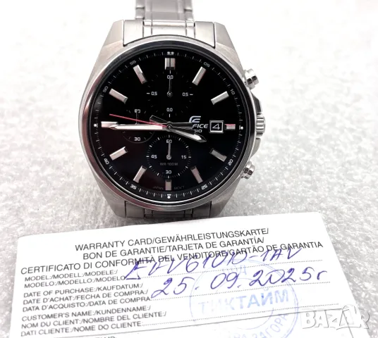 Като нов! Casio Edifice Chronograph EFV-610D-1A, снимка 2 - Мъжки - 55543187