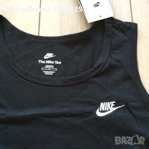 НОВ оригинален мъжки черен памучен потник NIKE / Найк размер L от САЩ, снимка 6 - Тениски - 55304986