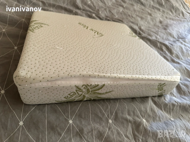 Бебешка антирефлуксна възглавница 60х39см Aloe (Алое Вера), снимка 2 - Спално бельо и завивки - 55170134