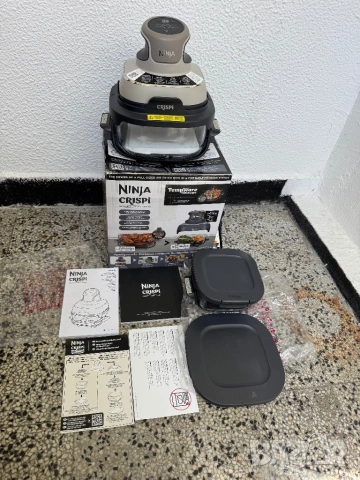 Фритюрник с Горещ Въздух Ninja CRISPi Portable Air Fryer FN101EUGY 3.8L Преносим Еър Фрайър!, снимка 2 - Фритюрници - 54430376
