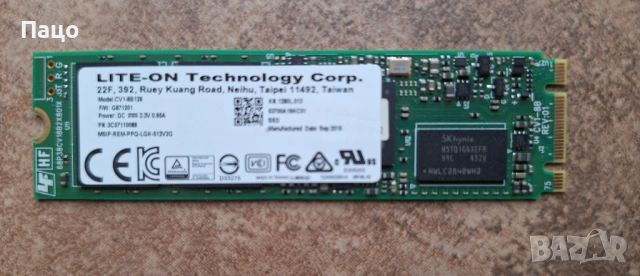 SSD  Lite-On  128GB M.2 2280 SATA SSD, снимка 7 - Твърди дискове - 54394738